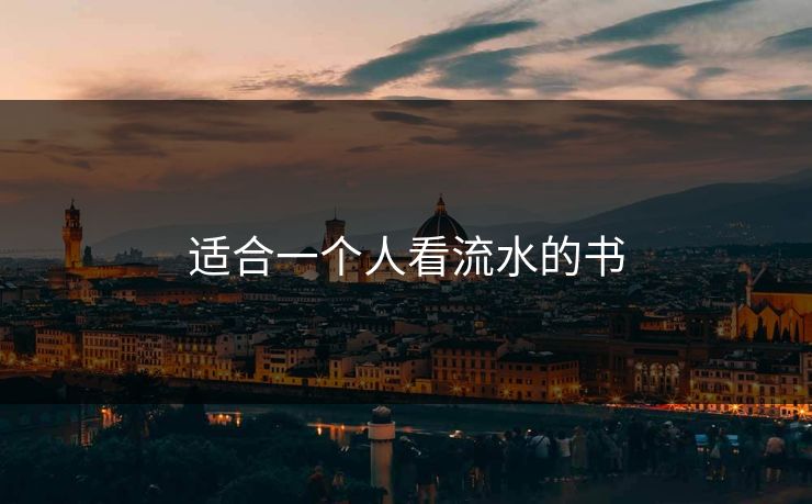 适合一个人看流水的书